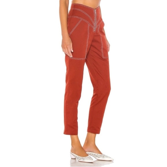 NWOT REVOLVE TULAROSA The Solana Pant Brick Red S - Picture 3 of 10